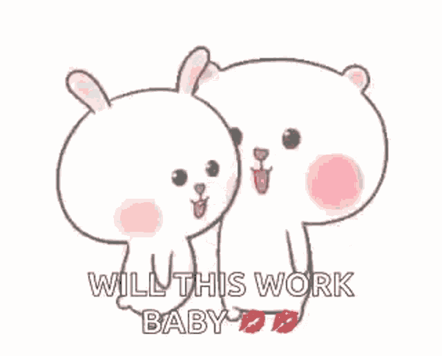 a cartoon of a teddy bear hugging another teddy bear with a heart in the background .