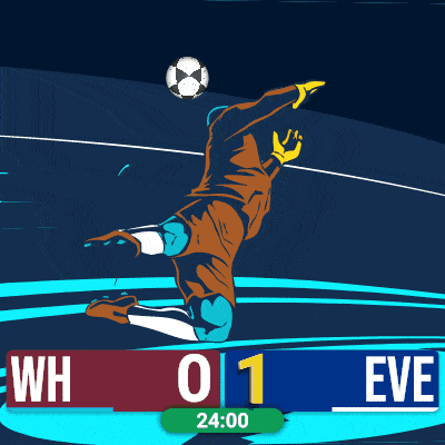 a scoreboard shows the score between white and eve at 1 to 0