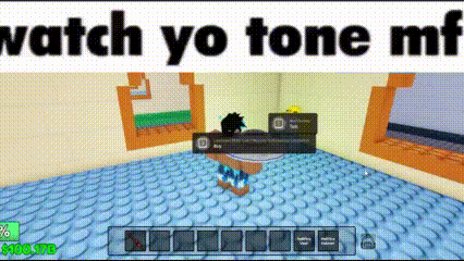 a screenshot of a video game with the words `` watch yo tone me '' written on it .