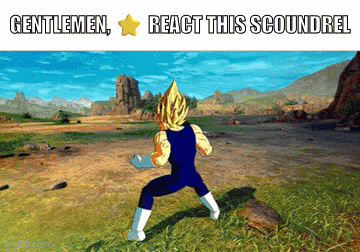 a screenshot of a video game with the words " gentlemen react this scoundrel "