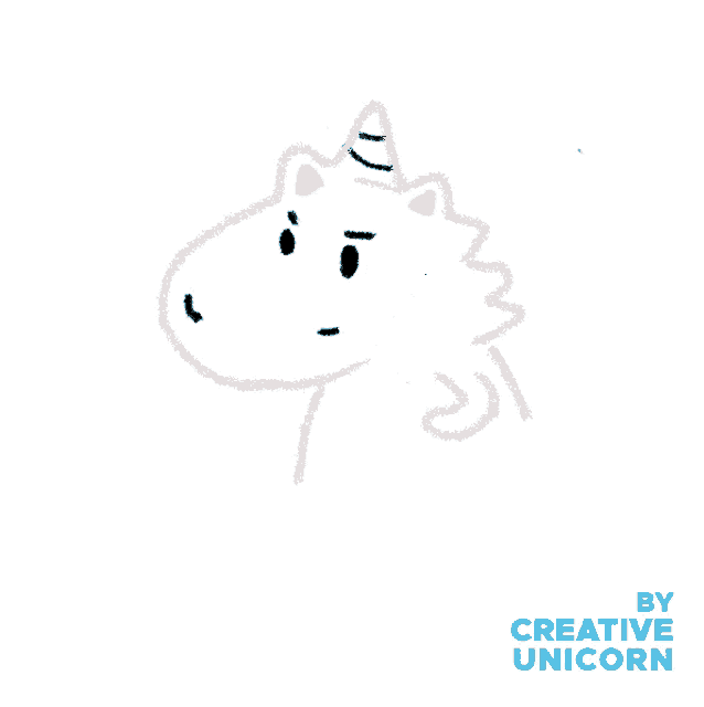 a drawing of a unicorn says no problem