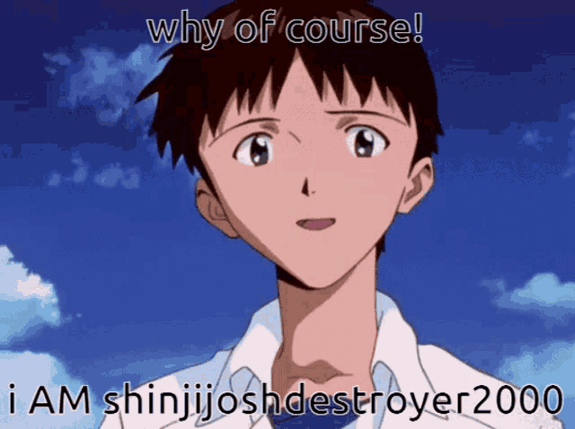 why of course i am shinjijoshdestroyer2000