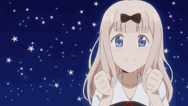 two anime girls standing next to each other in front of fireworks