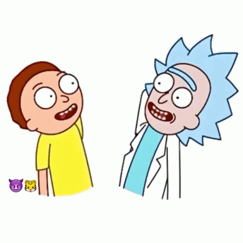 Rick And Morty Hihg Fiving GIF - Rick And Morty Rick Morty GIFs