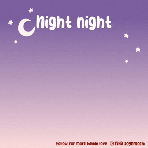 a purple background with the words " night night " on it