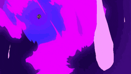 a purple and blue painting with a circle in the center