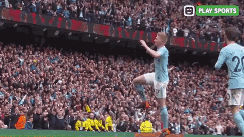a soccer player with the number 20 on his back is kicking the ball