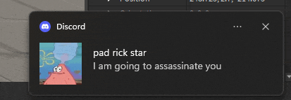 a screenshot of a discord window with a picture of patrick from spongebob squarepants
