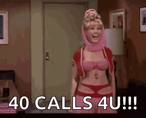 a woman in a pink bra and red skirt says 40 calls 4u !!!