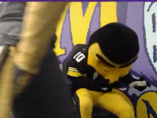 a mascot with the number 10 on it