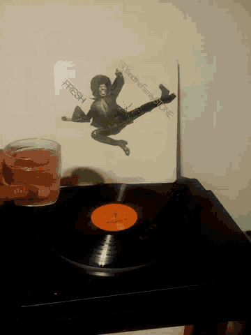 a record that says fresh on the front of it