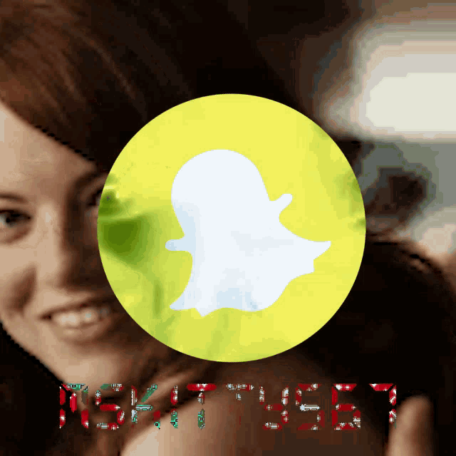 a picture of a woman with a snapchat icon in the corner