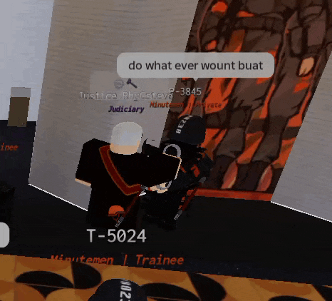 a cartoon character says do what ever wound buat in front of a picture