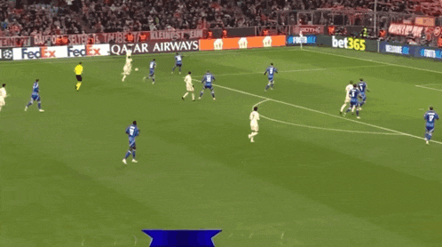 a soccer game between bayern munchen and s. bratislava is being played