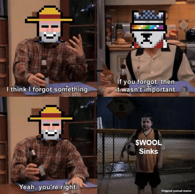 a man sitting at a table with a bottle of beer talking to a pixelated character