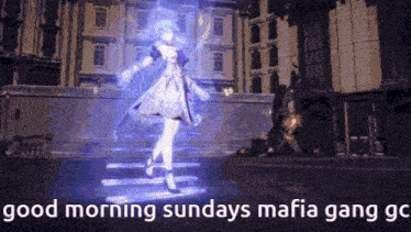 a picture of a girl with the words good morning sundays mafia gang gc
