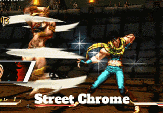 a screenshot of a video game with street chrome written on the bottom