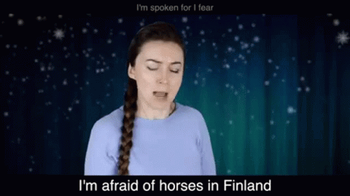 Im Afraid Of Horses In Finland Horses GIF - Im Afraid Of Horses In Finland Im Afraid Horses GIFs