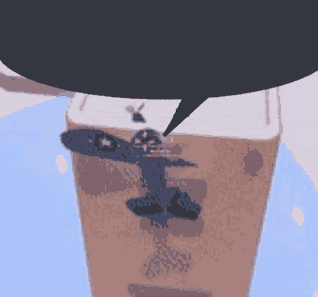 a cooler with a toy airplane on it and a speech bubble above it .