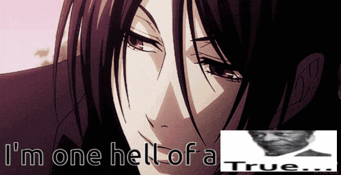 a picture of a man with the words " i 'm one hell of a true " below him