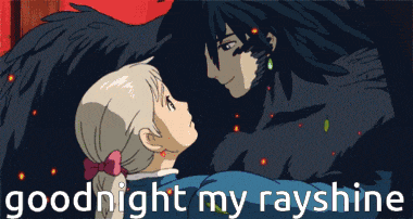 a picture of a man and a girl with the words goodnight my rayshine