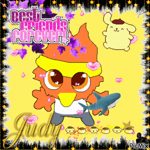 a picture of a bird with the words best friends forever written on it