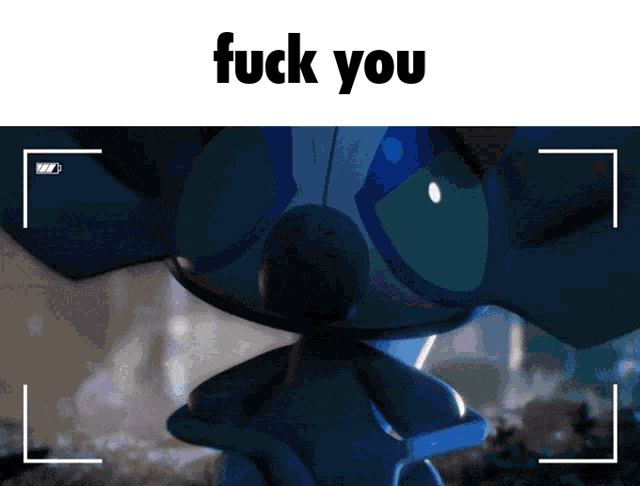 a picture of a cartoon character that says " fuck you "
