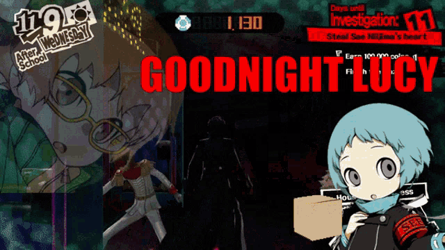 Goodnight Lucy Persona5 GIF - Goodnight Lucy Persona5 Persona3 GIFs