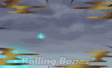 a video game screen shows a skeleton and the words " rolling bones "
