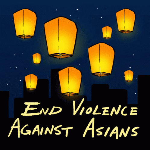 End Violence Against Asians Lanterns GIF