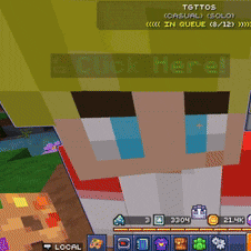 a screenshot of a video game with a green arrow pointing to the word click here