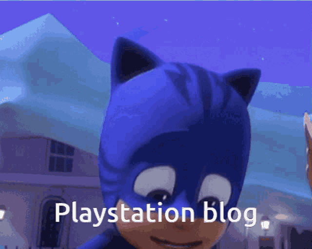 a picture of a cartoon character with the words playstation blog