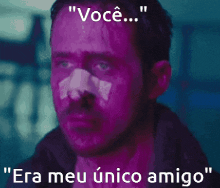 a man with a bandage on his nose says " você ... "