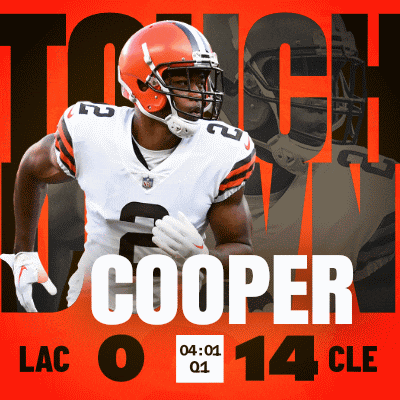 a football player with the name cooper on the front