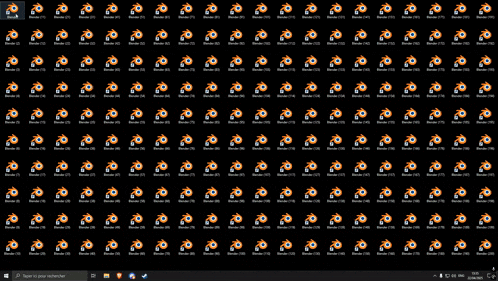 a computer screen with the word blender written on it