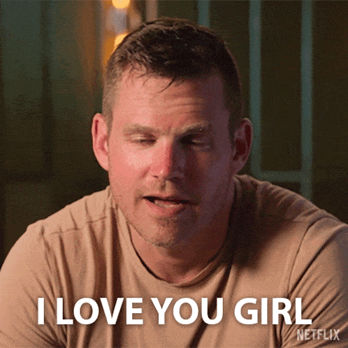 a man says i love you girl in a netflix advertisement