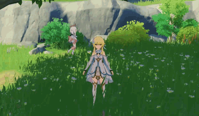 a girl in a video game is spinning a yellow swirl