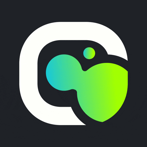 a white letter g with a green circle in the middle