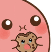 a cartoon drawing of a cookie with a crying face