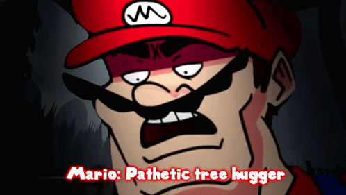 Smg4 Mario GIF - Smg4 Mario Pathetic Tree Hugger GIFs