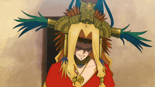 a cartoon drawing of a woman wearing a feathered hat