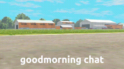 a car is driving down a road with the words goodmorning chat written on the bottom