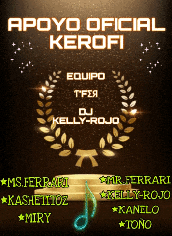 a poster with a laurel wreath and the words apoyo oficial kerifi