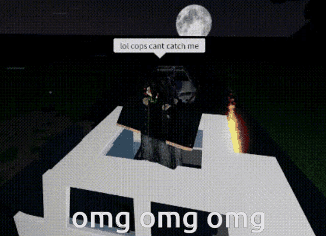 Cops Cant Catch Me Lol Die GIF - Cops Cant Catch Me Lol Die Roblox GIFs