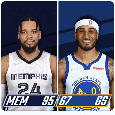 two basketball players one from memphis and the other from the golden state warriors