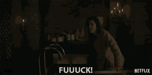 a netflix ad shows a woman in a bathtub and says fuuuck