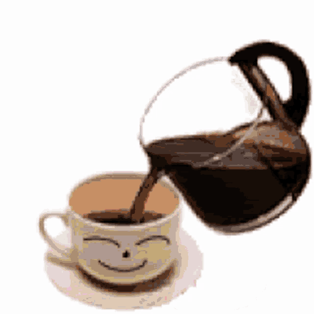 a cup of coffee with a smiley face on it and the words fill your heart with love