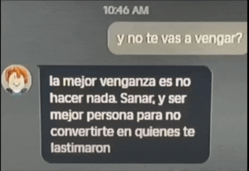 a screenshot of a text message between two people