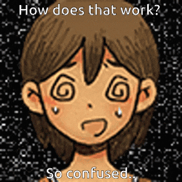 a cartoon of a girl with a swirl in her eyes and the words " how does that work "