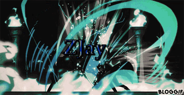 a picture of a person with the word zjay on it